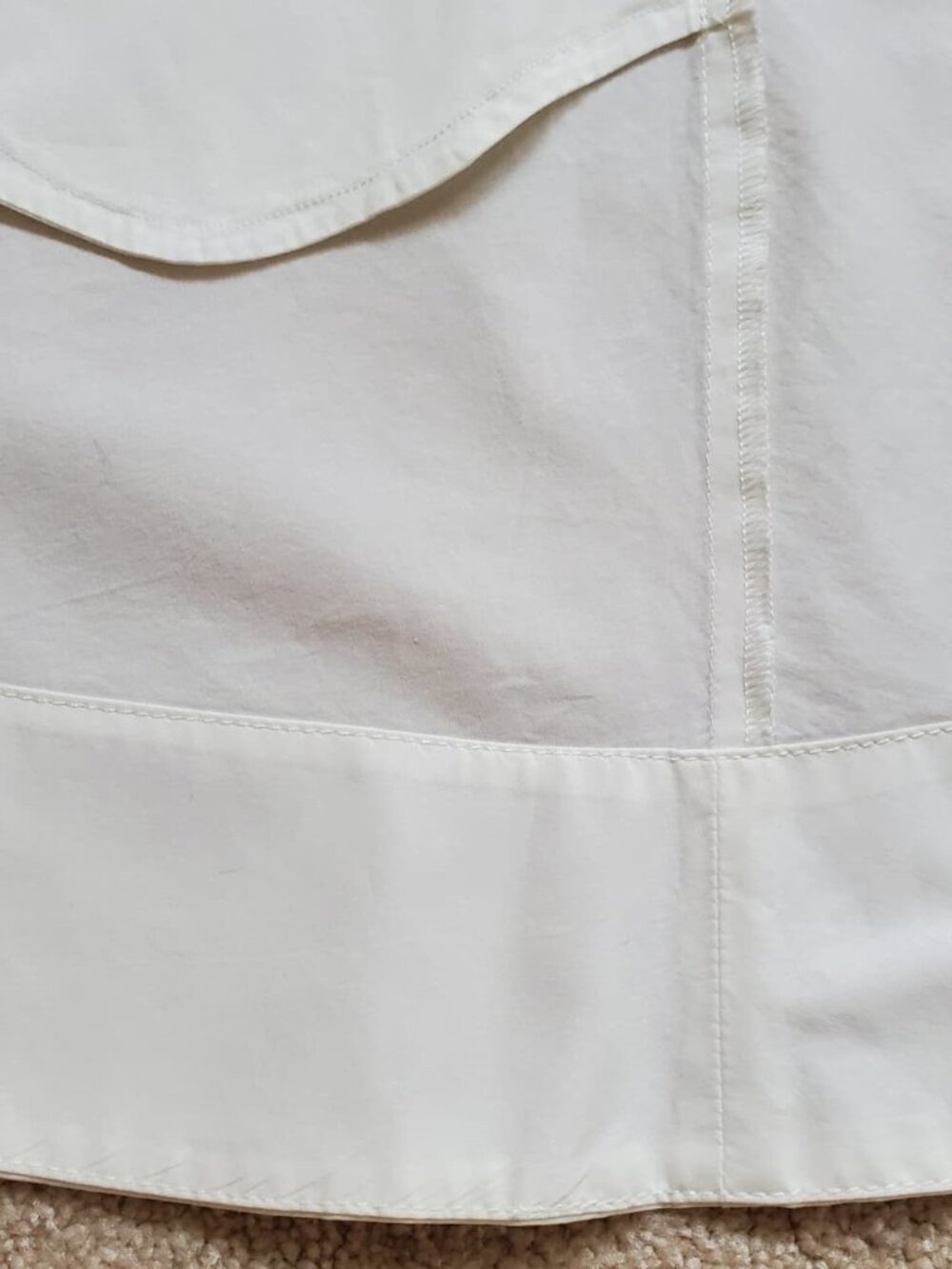 Armani Exchange White Cotton Fit & Flare Shirt Dress, 6 - Picture 5 of 14